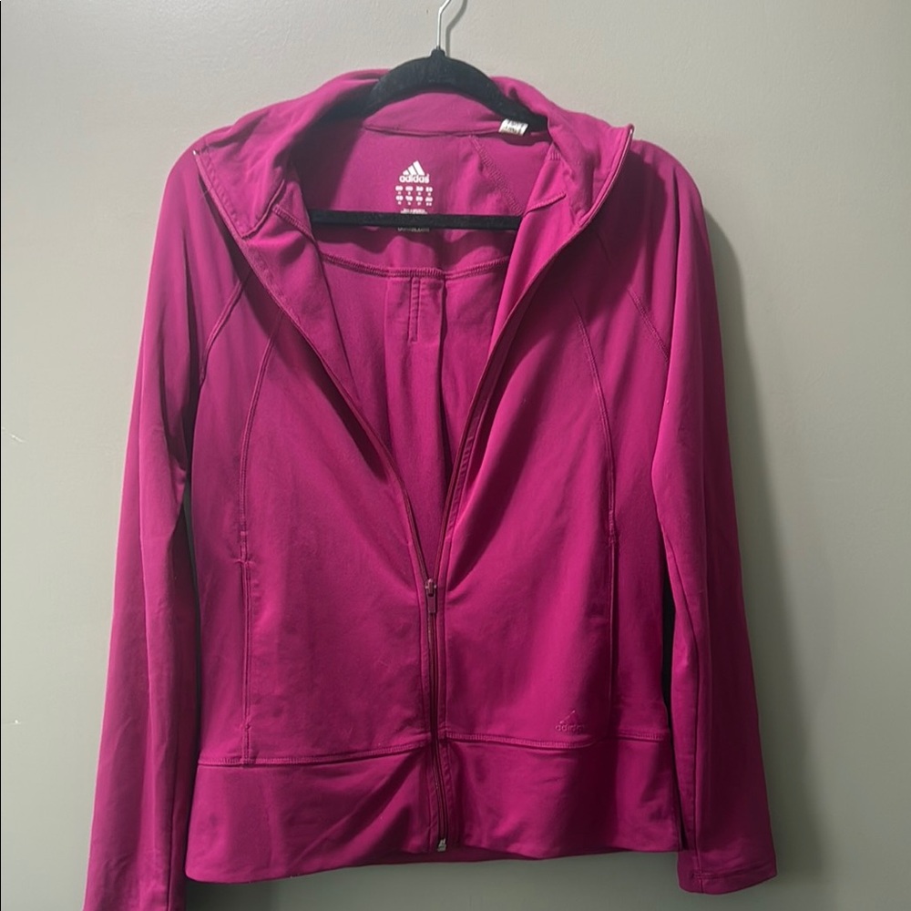 Adidas Pink Blazer Jacket with Notched Lapel